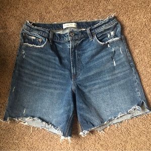 Abercrombie high rise jean shorts